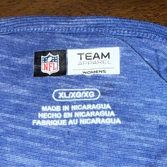 NFL New York Giants Womens Blue V-Neck Tee Shirt XL Football Fan Top - Picture 5 of 7